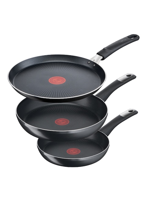 Set de sartenes T-Fal Hard Titanium de aluminio 3 piezas