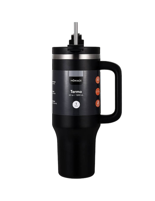 Termo Homage de acero inoxidable con tapa a presión 1200 ml