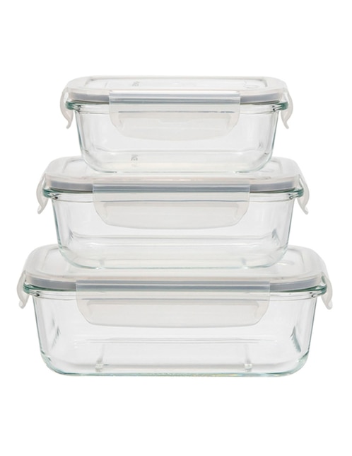 Set contenedores de borosilicato 3 piezas 1