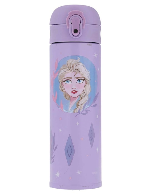 Termo de acero inoxidable Frozen con tapa push pull 400 ml 1