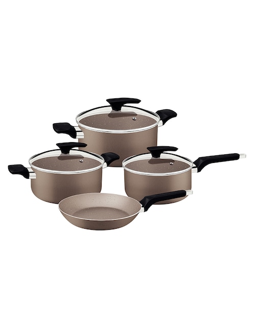 Batería de cocina de aluminio antiadherente starflon premium 7 piezas 1