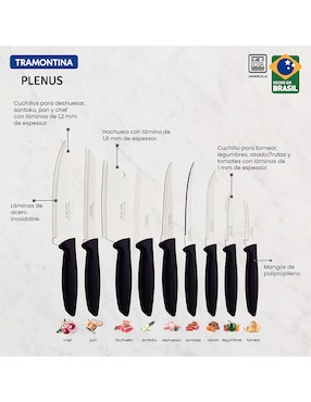 Set de cuchillos Tramontina plenus 9 piezas