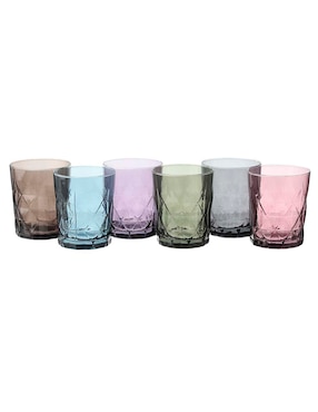 Set De Vasos Para Agua Lav De Vidrio Con 6 Piezas