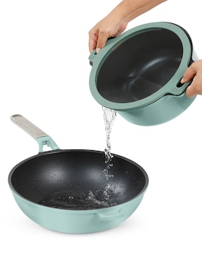 Sartén Wok Jade Cook de aluminio anodizado