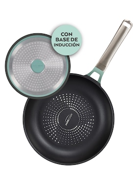 Sartén Wok Jade Cook de aluminio anodizado