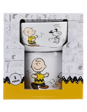 Set de tazas americana Siglo XXI Peanuts 2 piezas