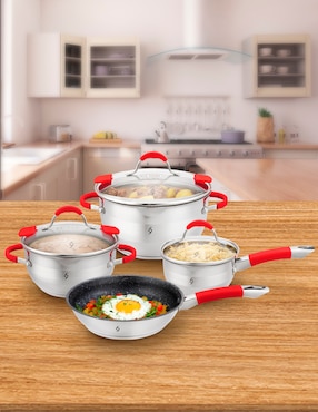 Batería de cocina Bogner de acero inoxidable 7 piezas