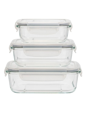 Set contenedores Homage de borosilicato 3 piezas