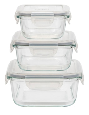 Set contenedores Homage de borosilicato 3 piezas