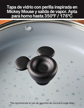 Sartén con tapa Farberware Mickey Mouse de aluminio