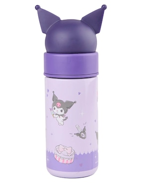 Termo Siglo XXI de acero inoxidable Kuromi con tapa rosca 350 ml