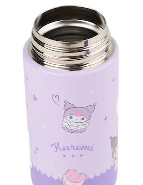 Termo Siglo XXI de acero inoxidable Kuromi con tapa rosca 350 ml