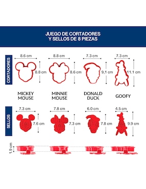 Set cortadores Disney Home Hornea con Mickey