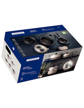 Batería de cocina Tramontina de aluminio antiadherente cerámica 9 piezas