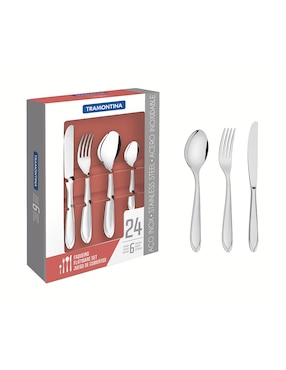 Set de cubiertos Tramontina Laguna de acero inoxidable 24 piezas