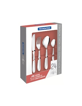 Set de cubiertos Tramontina Laguna de acero inoxidable 24 piezas