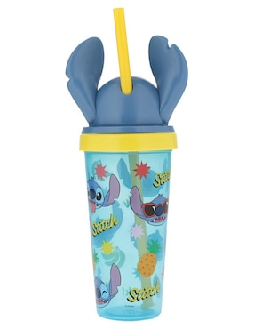 Termo Siglo XXI plástico Stitch con tapa rosca 532 ml