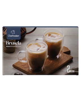 Set de tazas latte Chefmaker 2 piezas