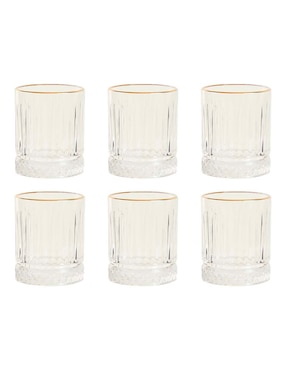Set de vasos dof Vittori Elysa de vidrio con 6 piezas