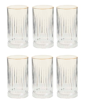 Set de vasos dof Vittori Elysa de vidrio con 6 piezas