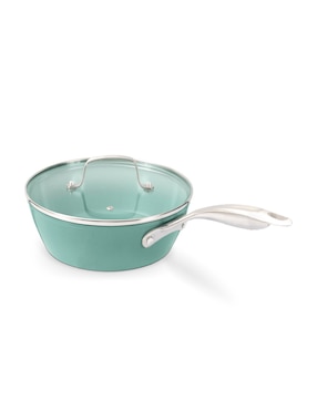 Batería de cocina Jade Cook de acero inoxidable antiadherente cerámica 10 piezas
