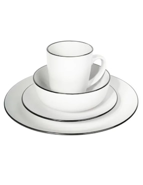 Vajilla cerrada Cocina de cerámica para 4 personas.