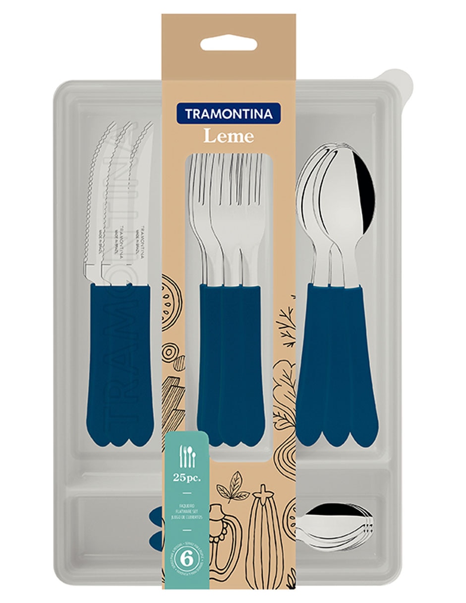Set cubiertos de acero inoxidable 25 piezas 6