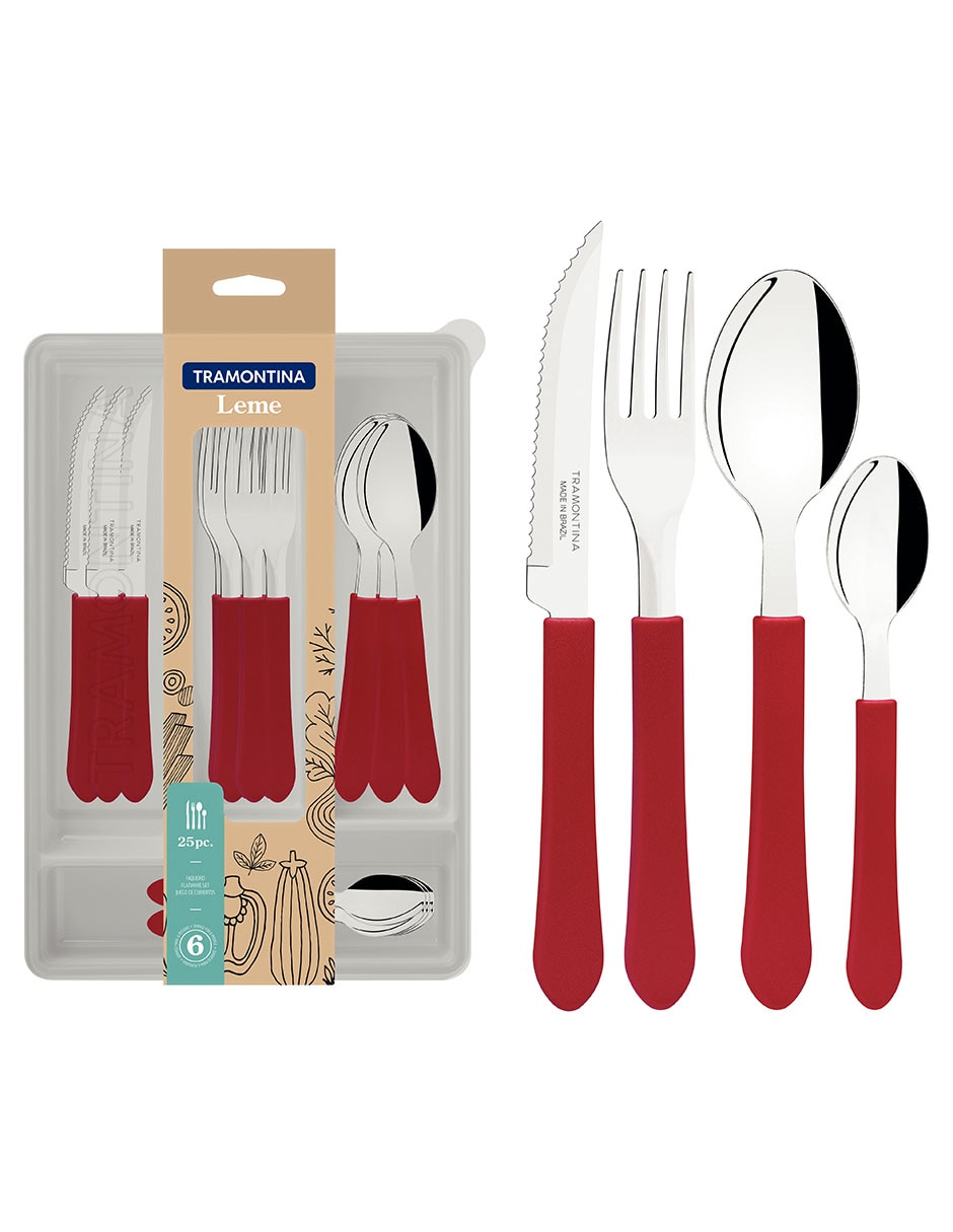 Set cubiertos Leme de acero inoxidable 25 piezas 2