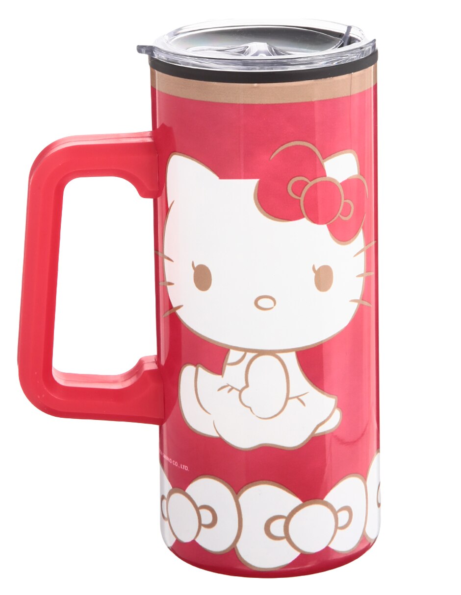 Termo de acero inoxidable Hello Kitty con tapa a presión 550 ml 1