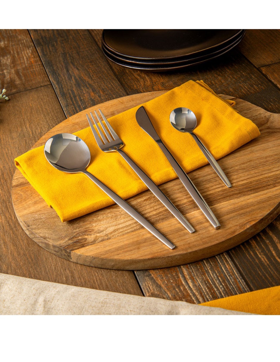 Set cubiertos de acero inoxidable 16 piezas 6