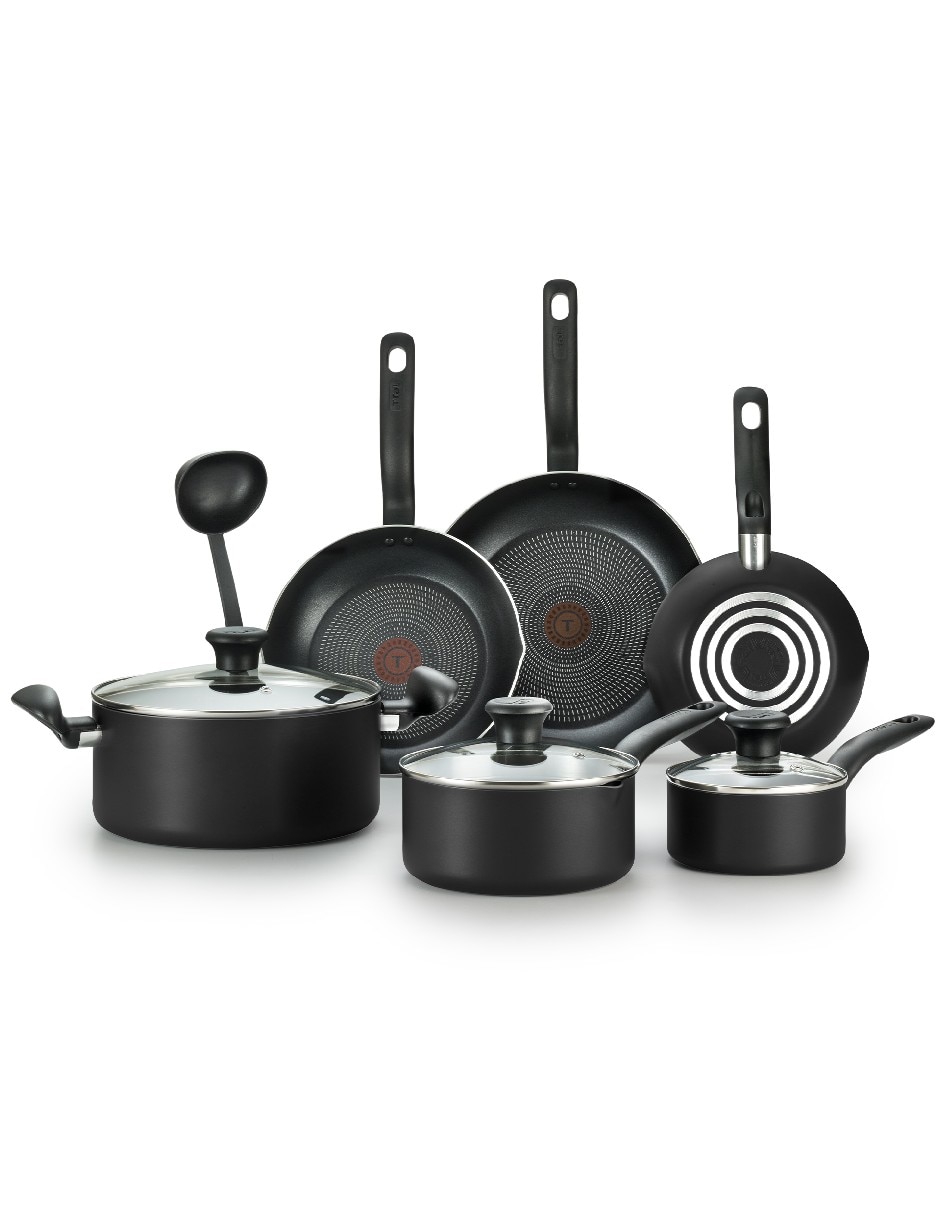 Batería de cocina de aluminio antiadherente convencional 10 piezas 4