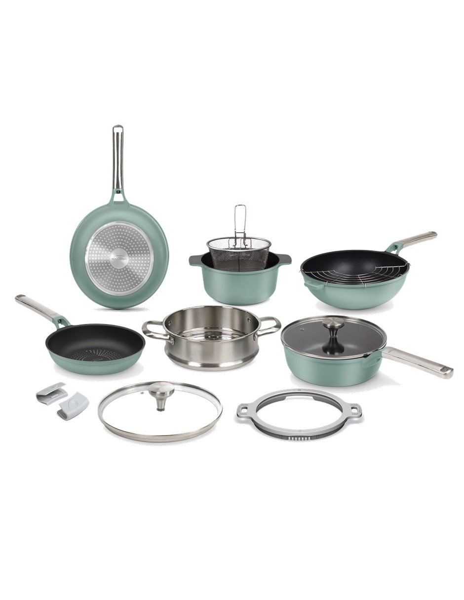 Batería de cocina ProSeries de aluminio anodizado antiadherente combinado 13 piezas Batería de cocina ProSeries de aluminio anodizado antiadherente combinado 13 piezas