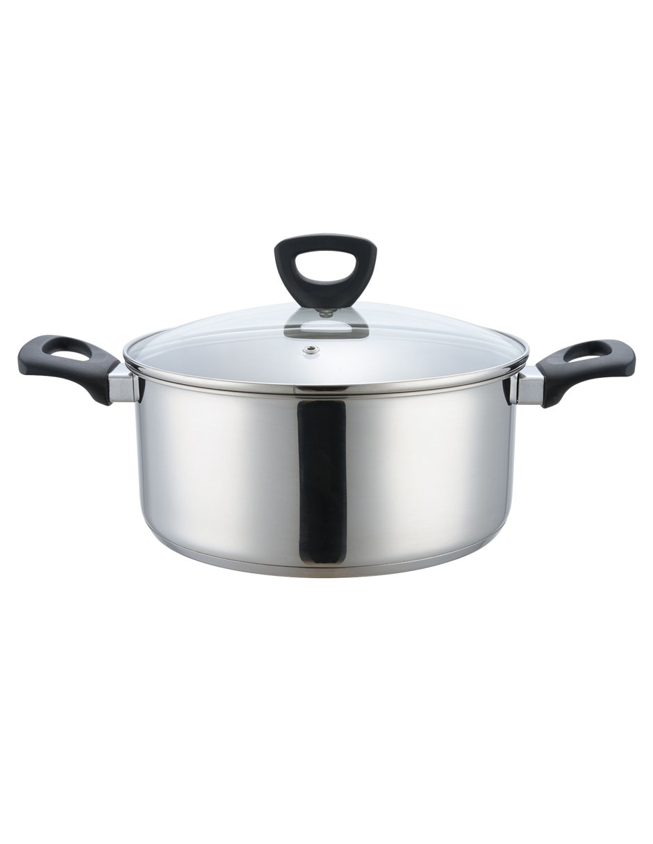 Batería de cocina de acero inoxidable antiadherente convencional 10 piezas 4