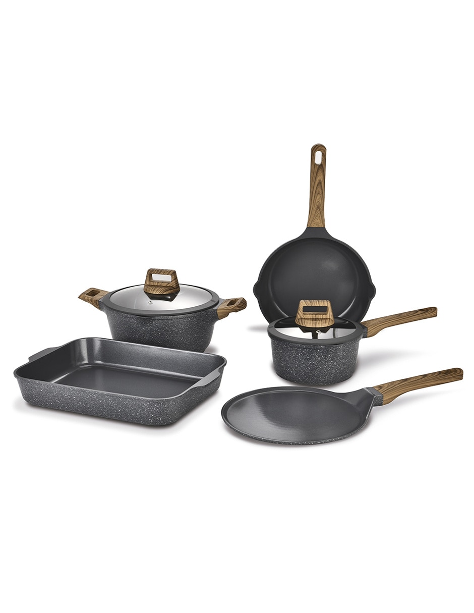 Batería de cocina de cerámica antiadherente cerámica 12 piezas 5