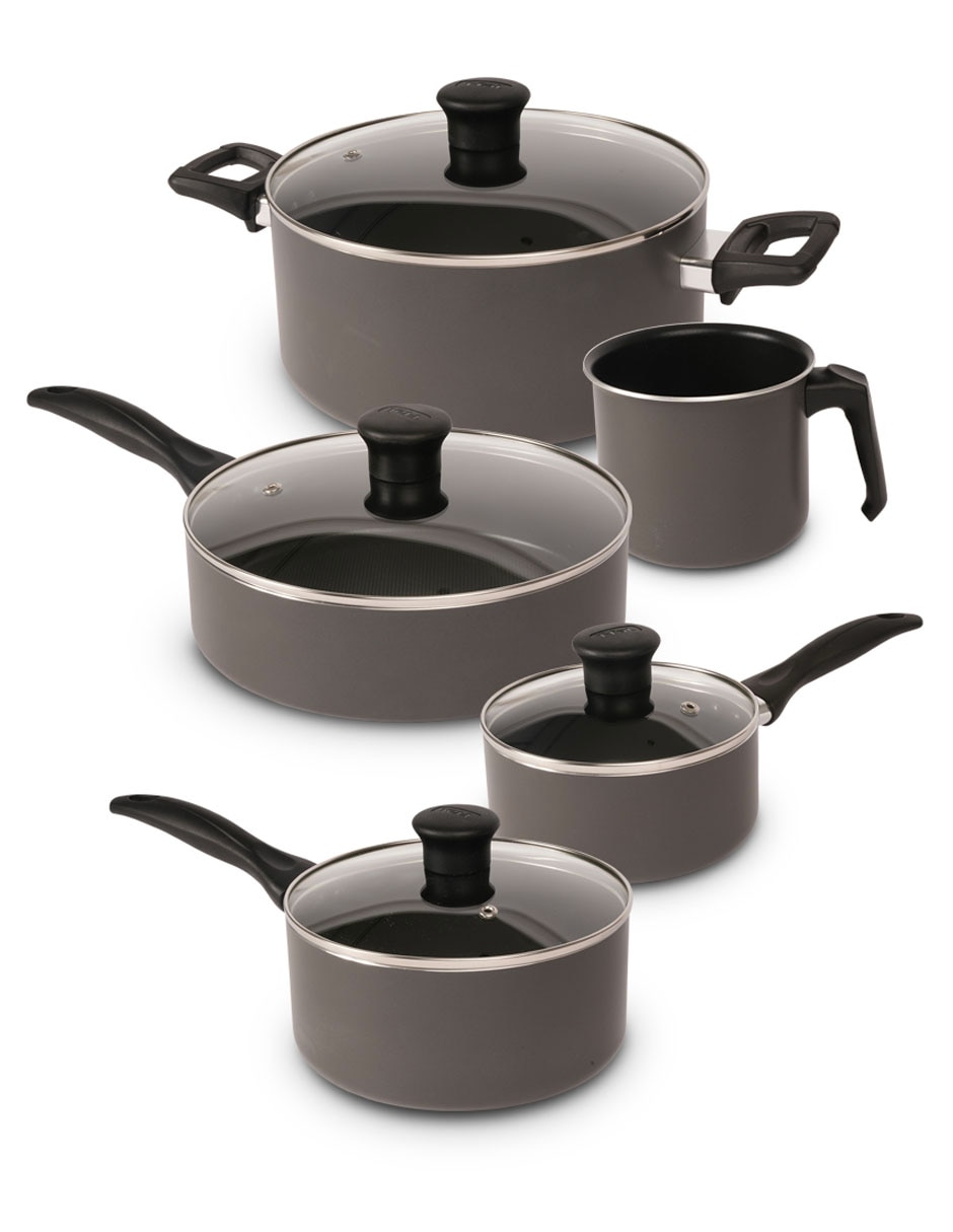 Batería de cocina Family Cook de aluminio antiadherente titanio 13 piezas 3