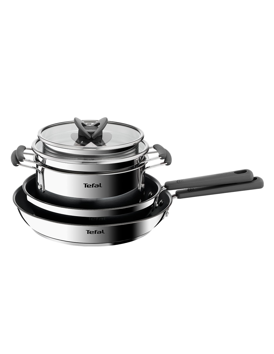 Batería de cocina de aluminio antiadherente titanio 6 piezas Batería de cocina de aluminio antiadherente titanio 6 piezas