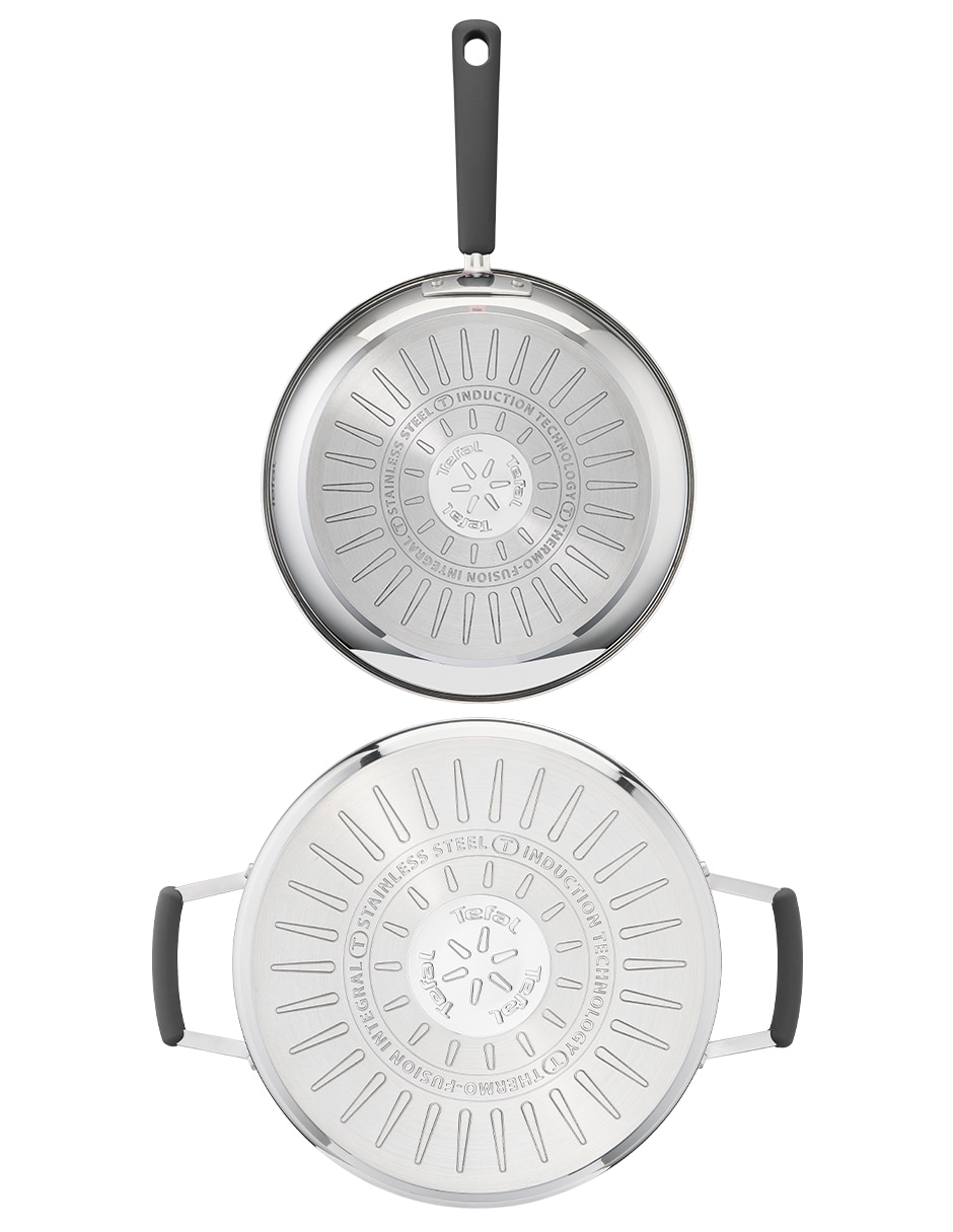 Batería de cocina de aluminio antiadherente titanio 6 piezas 4