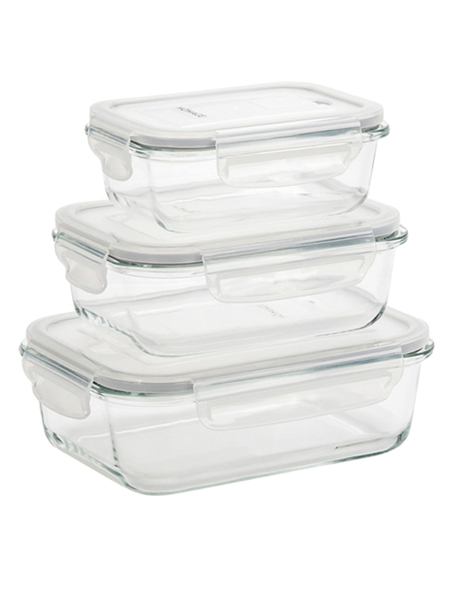 Set contenedores de borosilicato 3 piezas 2