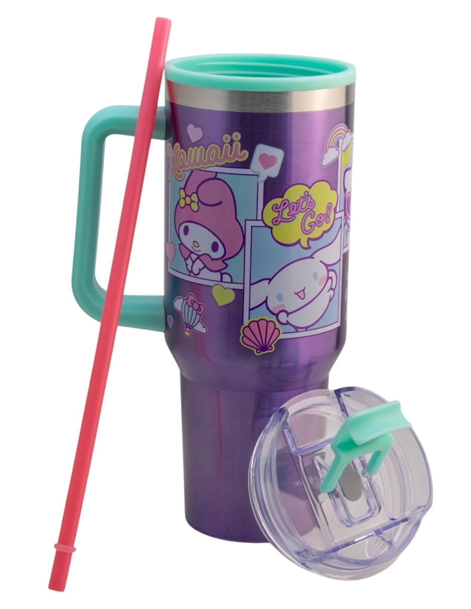 Termo de acero inoxidable Hello Kitty and Friends con tapa a presión 1.2 L