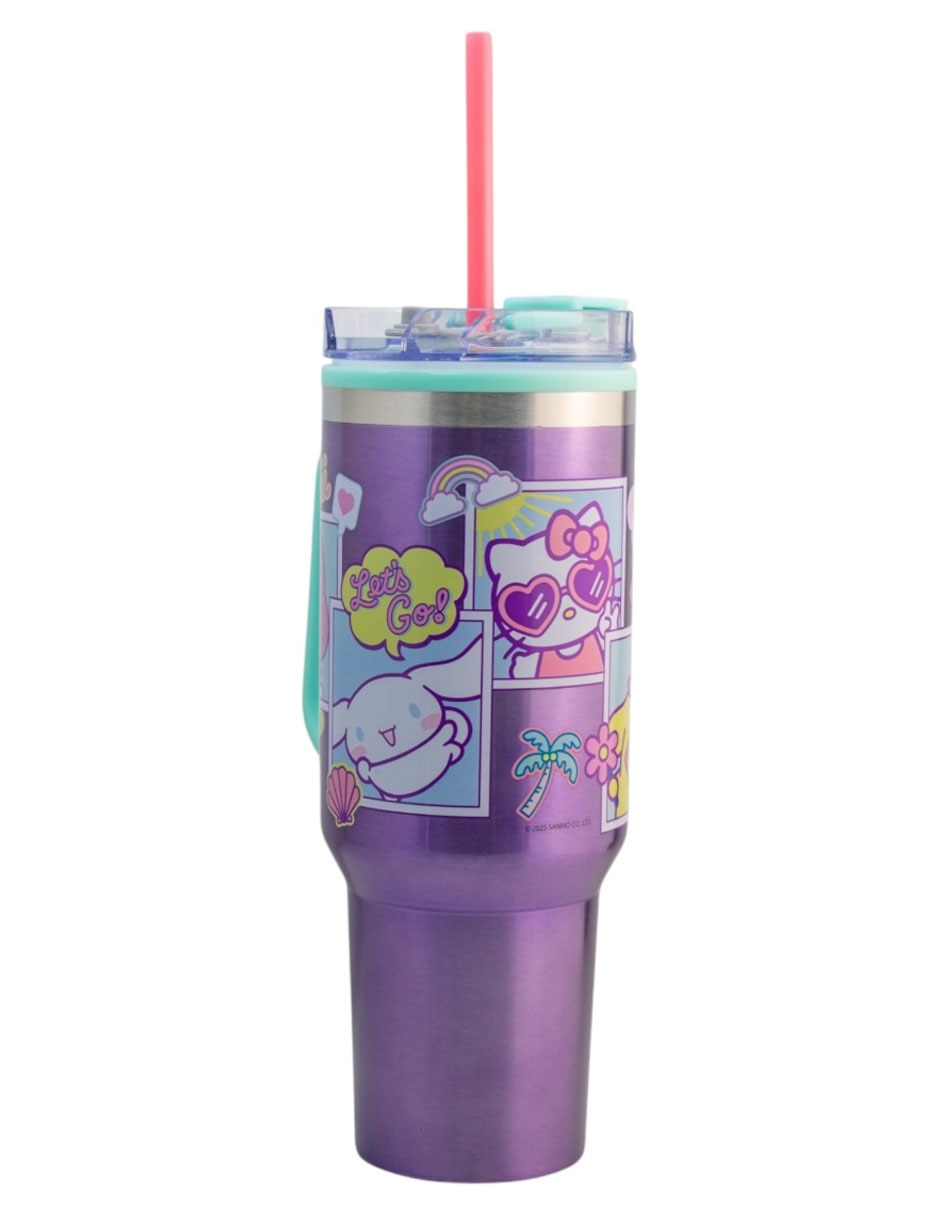 Termo de acero inoxidable Hello Kitty and Friends con tapa a presión 1.2 L 2