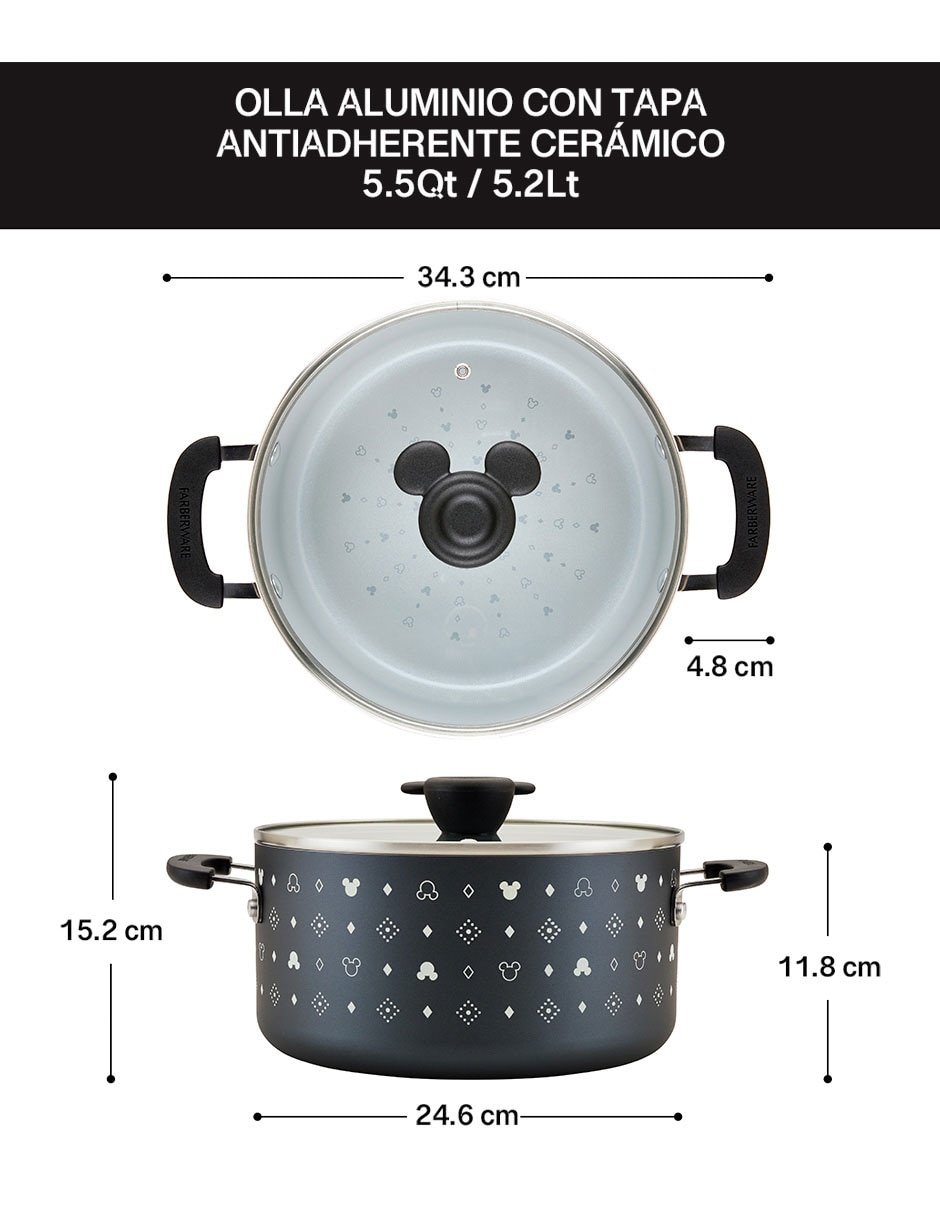 Olla con tapa Fraberware Mickey Mouse 10