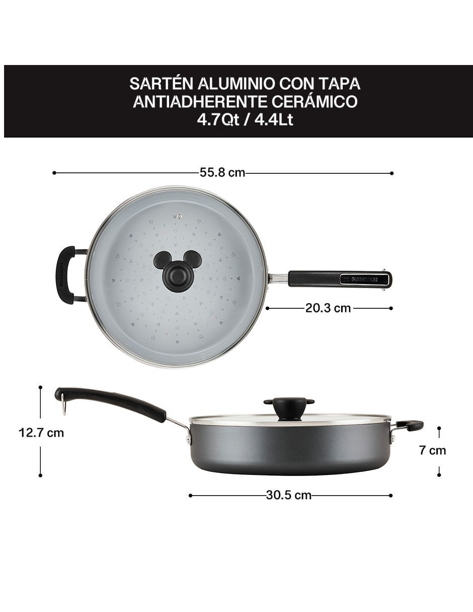 Sartén con tapa Mickey Mouse de aluminio 9