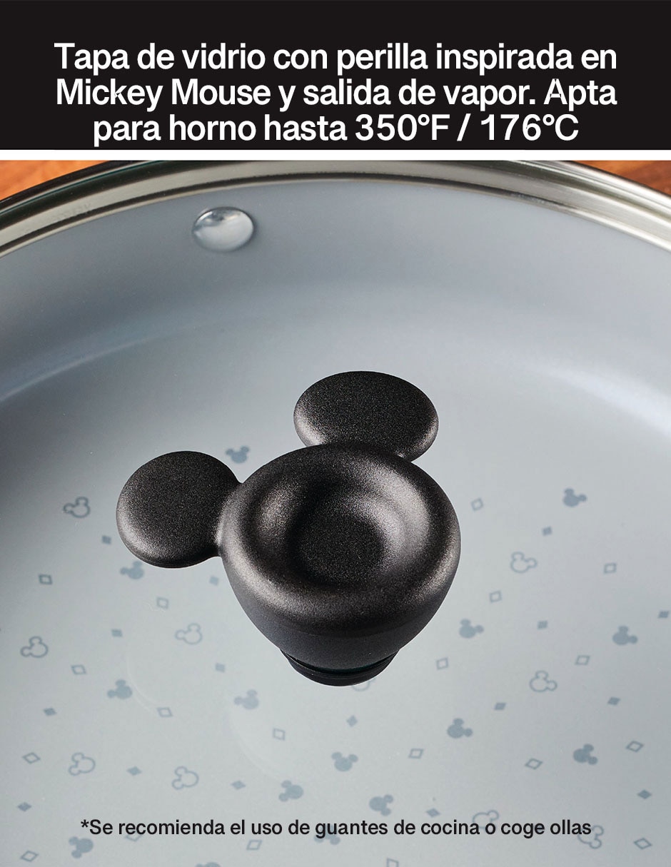 Sartén con tapa Mickey Mouse de aluminio 4