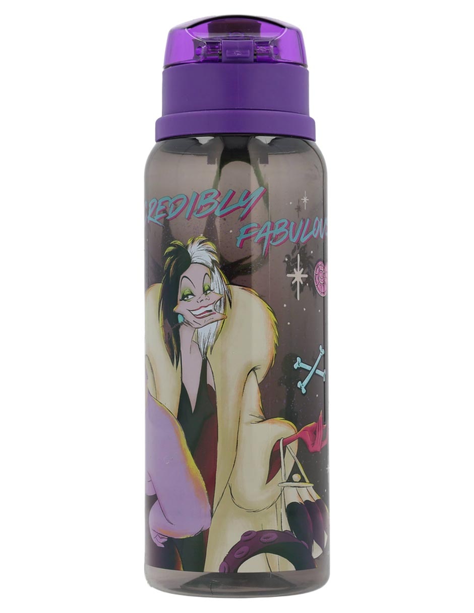 Termo de plástico Villanas con tapa push pull 920 ml