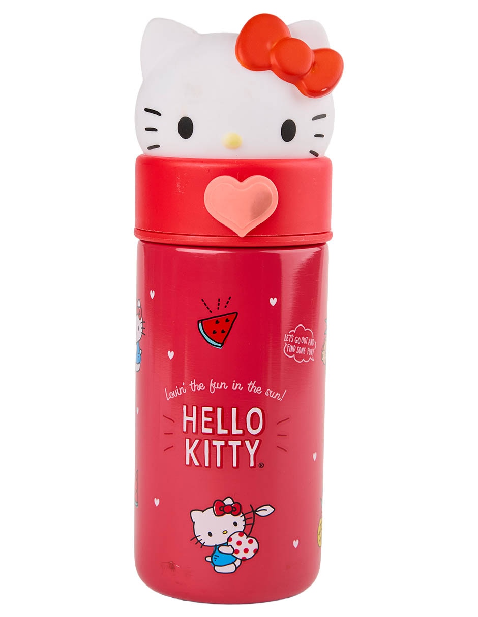 Termo de acero inoxidable Hello Kitty con tapa rosca 350 ml
