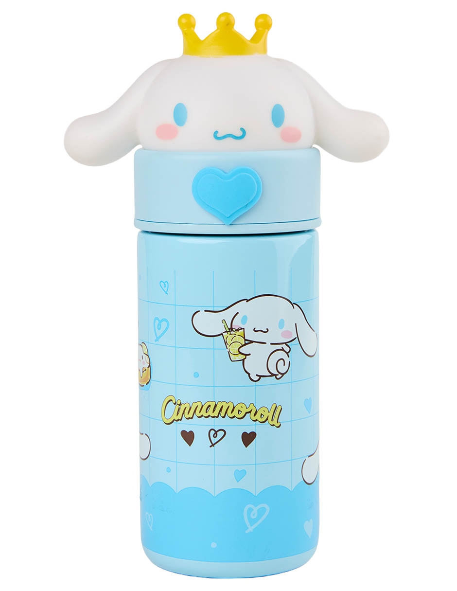 Termo de acero inoxidable Cinnamoroll con tapa rosca 350 ml
