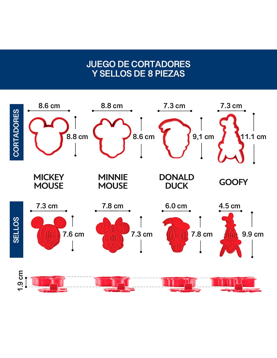 Set cortadores Hornea con Mickey 4