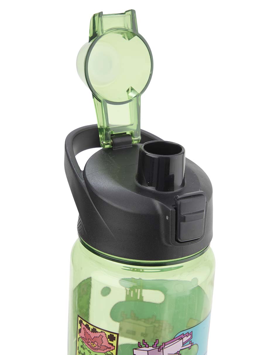 Botella de agua de plástico Minecraft con tapa rosca 1 L 4