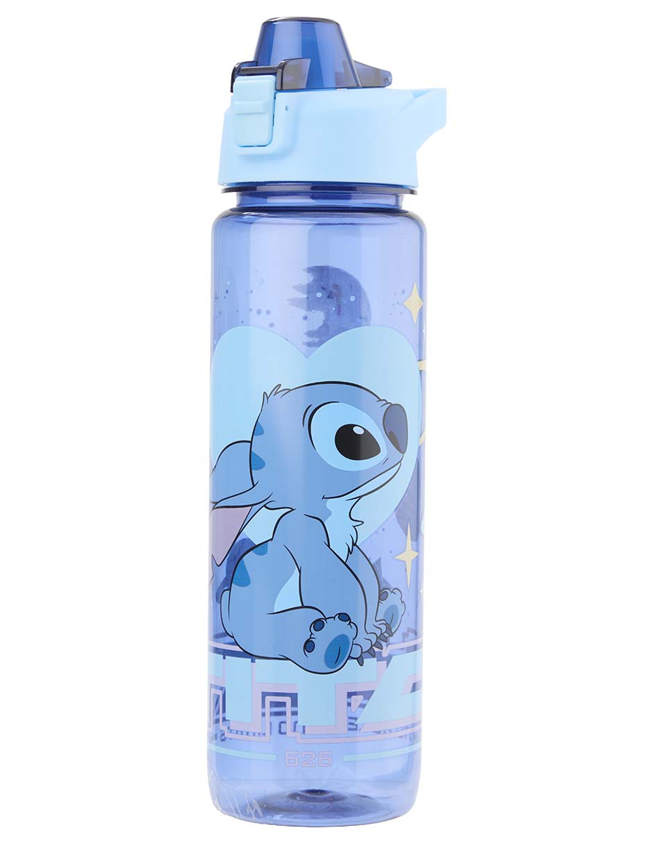 Botella de agua Stitch con tapa push pull 1 L