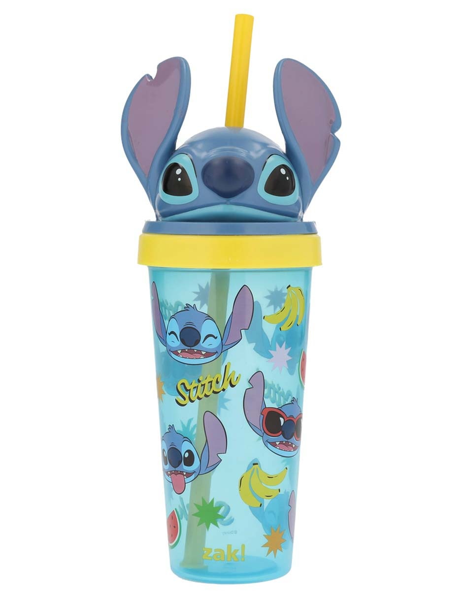 Termo plástico Stitch con tapa rosca 532 ml